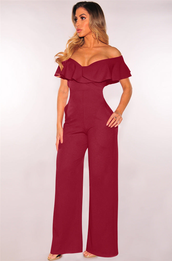 Women's New Standard Code Sexy Falbala Jumpsuits