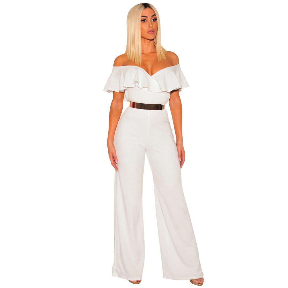 Women's New Standard Code Sexy Falbala Jumpsuits