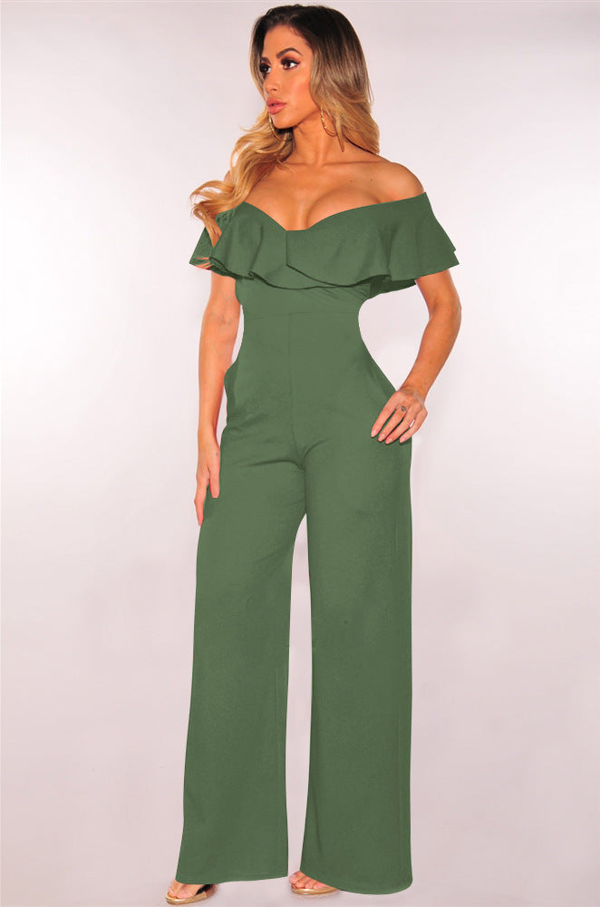 Women's New Standard Code Sexy Falbala Jumpsuits