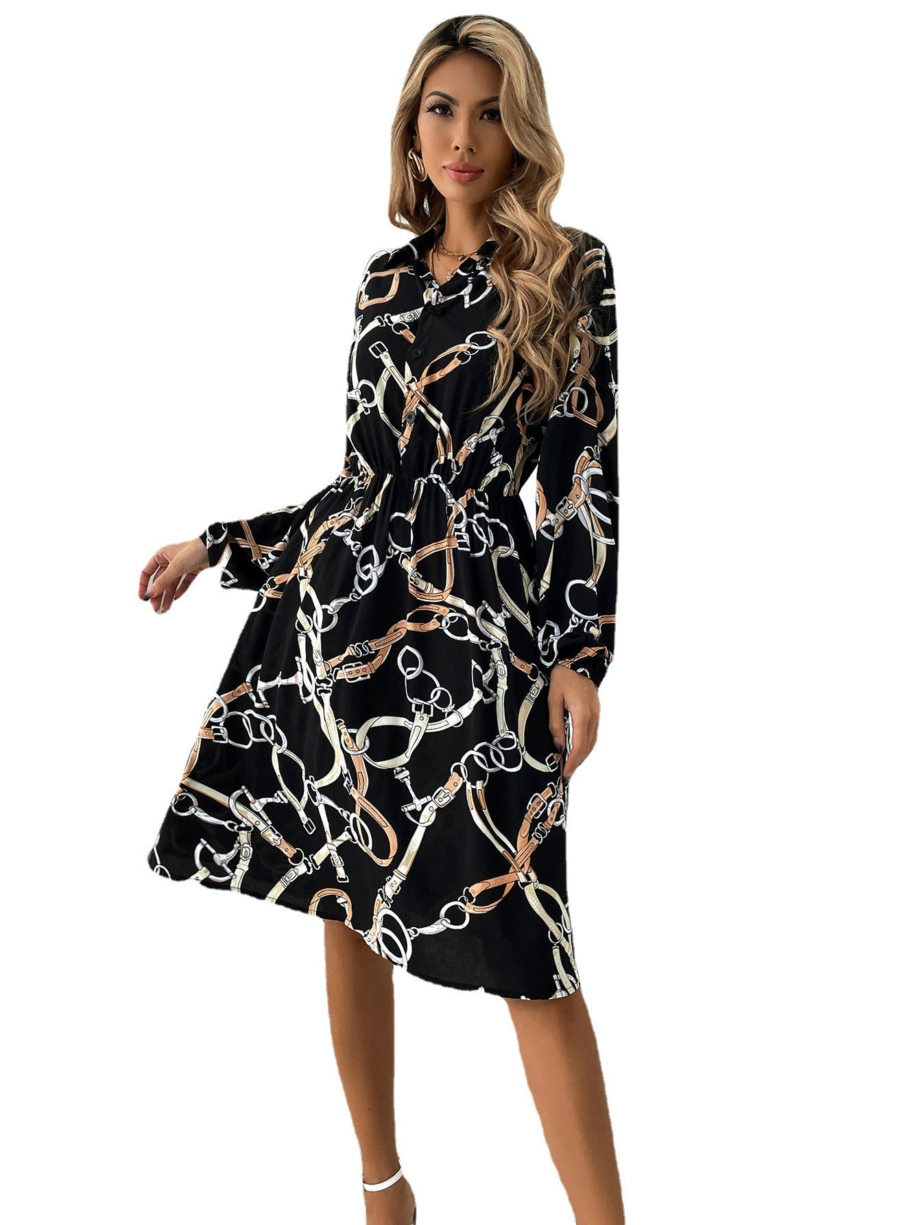 Women's Mid Length Tunic Slim Fashion Dress