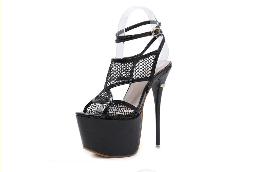 European and American style super high heel stiletto female waterproof platform women's sandals