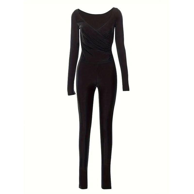 Solid Color Sexy Women Clothing One-piece Leisure Suit