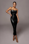 Lady Sexy Pleated Suspender Sheath Dress