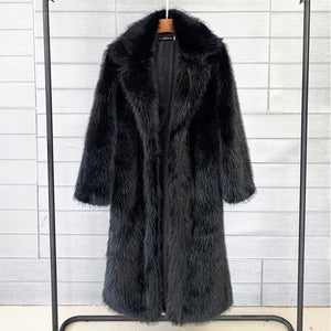 Autumn And Winter Women's Suit Collar Coat Artificial Environmental Fur