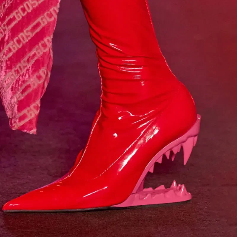 Tiger Teeth Shaped High Heel