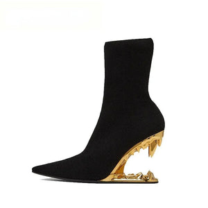 Tiger Teeth Shaped High Heel