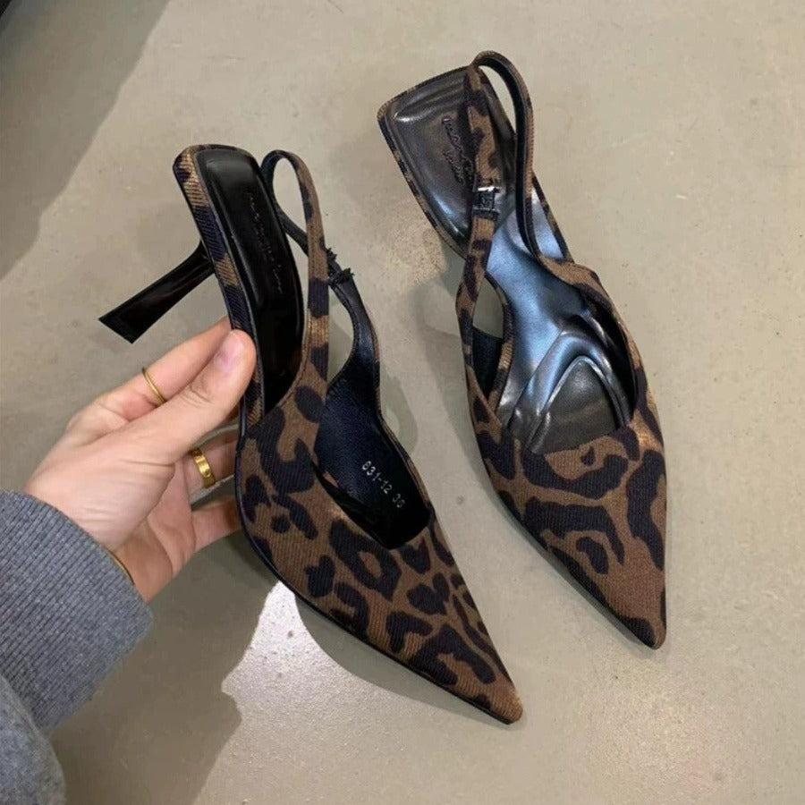 Women's High-grade Leopard-print High-heeled Shoes