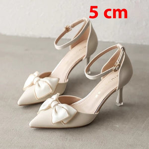 High Heels Women's Bow Buckle Stiletto Heel Casual