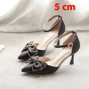 High Heels Women's Bow Buckle Stiletto Heel Casual